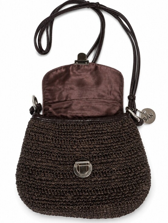 the sac Handbags - THE SAC Crochet shoulder bag with sequin embellishment. EUC.